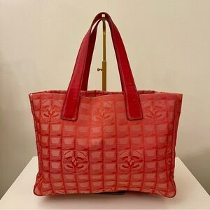 Authentic Chanel New Travel Line Tote PM Vintage from Japan